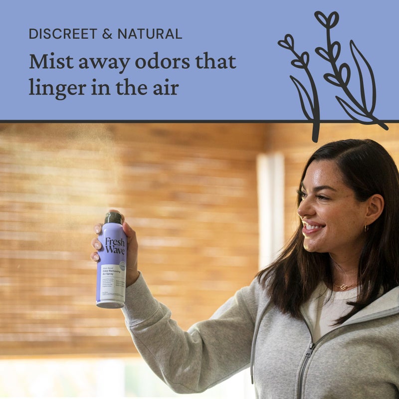 Fresh Wave Lavender Odor Eliminator Spray & Air Freshener, 8 oz. | Pack of 2 | Non-Aerosol, Fine Mist | Safer Odor Relief | Natural Plant-Based Odor Eliminator | For Furniture, Fabrics & Trash - Image 5